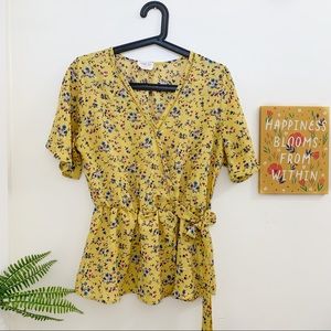 Sienna Sky | Floral V-neck Blouse